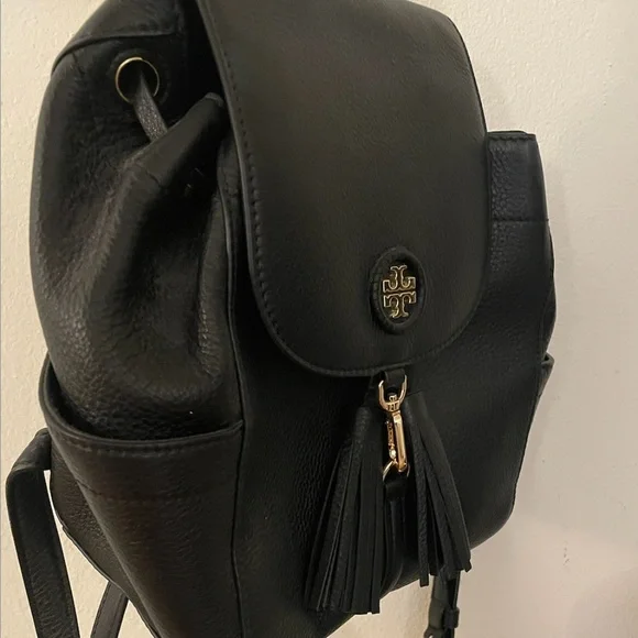 Tory Burch Pebbled Leather Drawstring Backpack - Picture 3 of 4